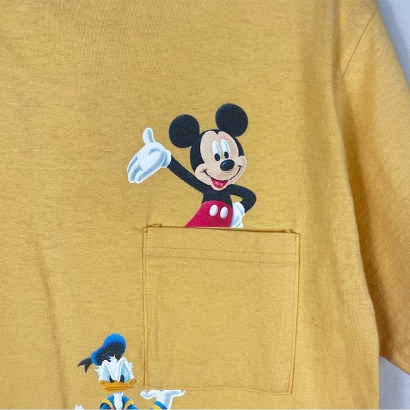Disney Mickey Mouse Shirt Womens Medium Pocket Donarld Duck Goofy Pluto Top - Picture 3 of 7